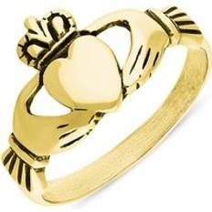 White Rings 18ct Yellow Gold Claddagh Ring