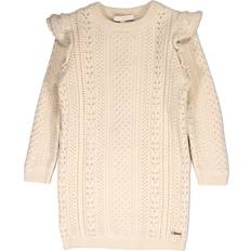 Chloé Kid's Pointelle Knit Midi Dress- Ivory White