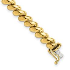 Primal Gold Quality SM10-8 14K Yellow San Marco in. Bracelet