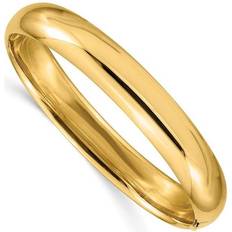 Primal Gold Quality HP7-16 14K Yellow 0.437 mm High Polished Hinged Bangle Bracelet