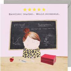 Cards & Invitations Rosie Made A Thing Five Star Teacher Girl Greetings Card
