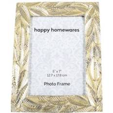 Gold Photo Frames Happy Homewares Chic 5x7 Resin Picture with Multi Leaf Photo Frame