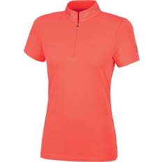 Pikeur Equestrian T-shirts & Tank Tops Pikeur Womens 2023 Vroni Polo Top Coral Red