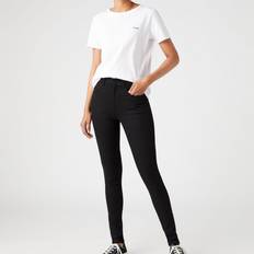 Modal Jeans Wrangler High-Rise Skinny Denim-Blend Jeans Black