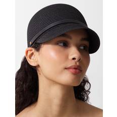 French Connection Women Accessories French Connection Straw Baseball Cap Black