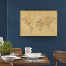 East Urban Home World Map Graphic Print Poster