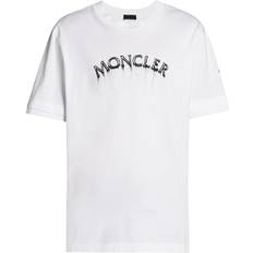 Moncler T-shirts & Tank Tops Moncler White Printed T-Shirt BRILLIANT WHITE 001