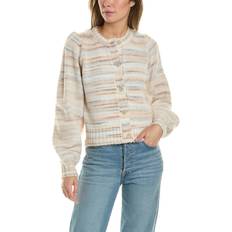 French Connection Women Cardigans French Connection Maly Space-Dye Wool-Blend Cardigan Beige