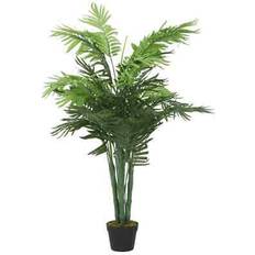 Iron Artificial Plants vidaXL Palm Tree Fake Tree Leaves Artificial Plant