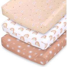 The Peanutshell Boho 3-Pack Changing Pad Cover Coral Coral