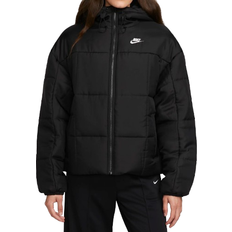 Nike L - Women Jackets Nike Sportswear Classic Puffer Therma-FIT Loose Hooded Jacket Women's - Black/White