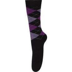 TuffRider Argyle Winter Socks Black/Purple/Lilac