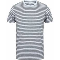 Unisex - Viscose T-shirts & Tank Tops Striped Short Sleeve T-Shirt Pale Grey