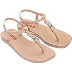 Pink Flip-Flops Ipanema Women's Premium Artisan Faux Suede and Rubber Sandals Pink