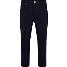 Armani Black - Men Trousers Armani Emporio J31 Regular Fit Mens Trousers Black Cotton Waist