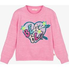 BillieBlush Girls Pink Knitted Sequin Heart Sweater year