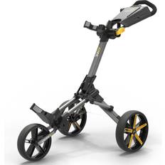 Powakaddy Gun Metal/Yellow Golf CUBE Cart 3 Wheel