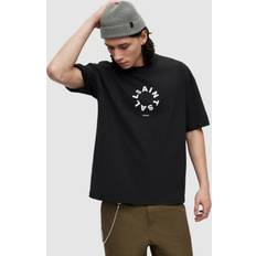 Cotton - Unisex T-shirts & Tank Tops AllSaints Tierra Short Sleeve Graphic Top, Jet Black