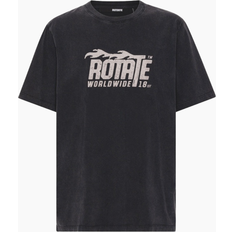 ROTATE Birger Christensen Enzyme T-Shirt W. Logo black female Shortsleeves now available at BSTN in