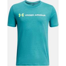 Turquoise T-shirts Children's Clothing Under Armour Boy's Youths Team Issue Wordmark T-Shirt Teal Blue/Green years/13 years