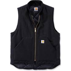 Carhartt Men - XL Vests Carhartt Relaxed Fit Firm Duck Insulated Rib Collar Vest - Black