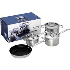 Measuring Scale Cookware Sets Le Creuset 3-Ply Stainless Steel Cookware Set with lid 4 Parts