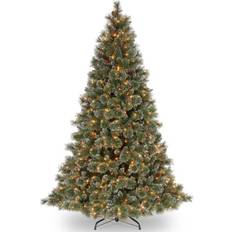 Dunelm Glittery Bristle Pine Hinged Green Christmas Tree 182.9cm