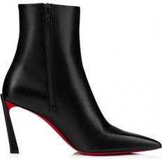 Leather Boots Christian Louboutin Condora Booty 85 - Black