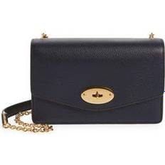 Inner Pocket Clutches Mulberry Womens Night Sky Darley Small Grained-leather Clutch bag