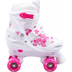 ABEC-3 Roller Skates Roces Quaddy 3.0 Jr - White/Pink
