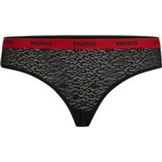 Stretch Knickers Hugo Stretch-lace briefs with waistband Black Patterned