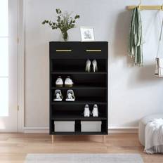 VidaXL Hallway Furniture & Accessories vidaXL Cabinet Engineered White/Black Shoe Rack