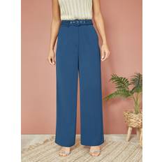 Trousers Yumi Straight Leg Crepe Belted Trousers
