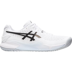 Men - White Racket Sport Shoes Asics Gel-Resolution 9 M - White/Black