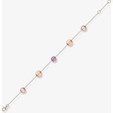 Pink Bracelets 9ct Rose Gold Amethyst and Rose Quartz Bracelet CN554-07