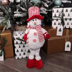 Samuel Alexander Standing Plush Snowman Stripped Hat Christmas