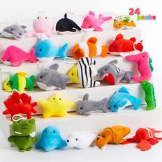 Joyin Stuff Animal Plush Toy Mini Sea Animals Birthday Party Favors for Boys and Girls Christmas Party Supplies 24 Pieces