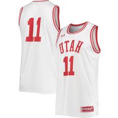 Under Armour Men's #11 White Utah Utes Replica Basketball Jersey