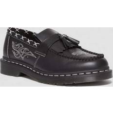 Loafers Dr. Martens Men's Adrian Contrast Stitch Leather Tassel Loafers in Black/White