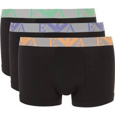 Emporio Armani Underwear Emporio Armani 3-Pack Eagle Logo Boxer Trunks, Black w/orange/green/purple