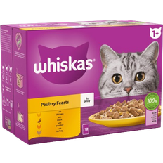 Whiskas cat food Whiskas Poultry Feasts in Jelly 1+ Adult Wet Cat Food Pouches