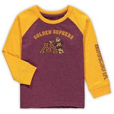 Gold Children's Clothing Colosseum Toddler Heathered Maroon Minnesota Golden Gophers Long Sleeve Raglan T-Shirt