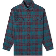 Patagonia Men Shirts Patagonia Men's Organic Long Sleeve Flannel Shirt Ice Caps: Belay Blue