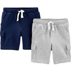 Simple Kid's Knit Shorts 2-pack - Navy/Grey