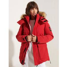 Coats Superdry Womens Code Everest Parka Red