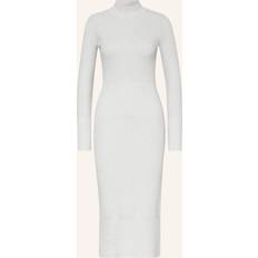 Cashmere - Long Dresses Reiss Womens Grey Mara Ribbed Stretch-knit Midi