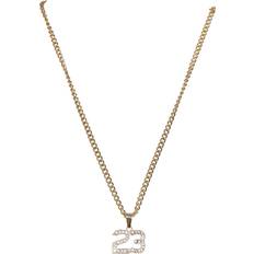 Urban Classics Unisex 23 Necklace - Gold/Transparent