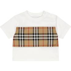 Beige Tops Burberry Kid's Cedar Check-Print T-Shirt, 6M-2