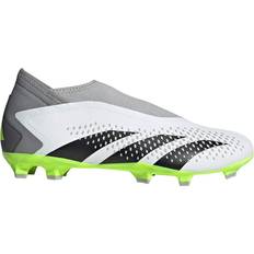 Firm Ground (FG) - Synthetic Football Shoes adidas Predator Accuracy.3 Laceless FG - Cloud White/Core Black/Lucid Lemon