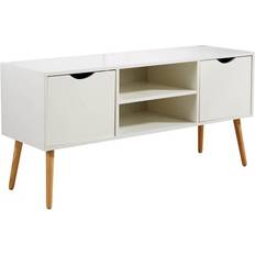 Natural TV Benches Home Source Entertainment White TV Bench 120x58.5cm